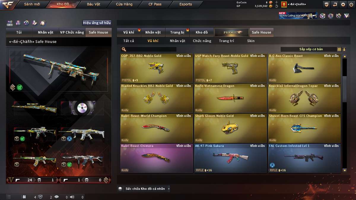 shop acc cf uy tin gia re